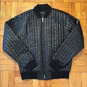 RLX Ralph Lauren Men's Black Quilted Bomber Jacket NWOT